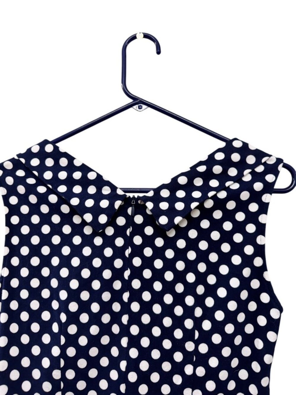 Miusol Womens Navy Polka Dot Sleeveless Retro A-Line Midi Dress Size M - Picture 7 of 8